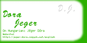 dora jeger business card
