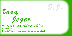 dora jeger business card